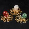 Cartoon Ornaments Natural Stone Lapis Lazuli/Agates Chakra Octopus-Shaped Decorative Ornament Home Handicrafts