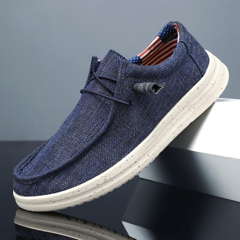 Men 2025 New Leisure Sneakers Spring Summer Breathable Lightweight Outdoor Canvas Shoes Large Size Men's Shoes Walking Loafers