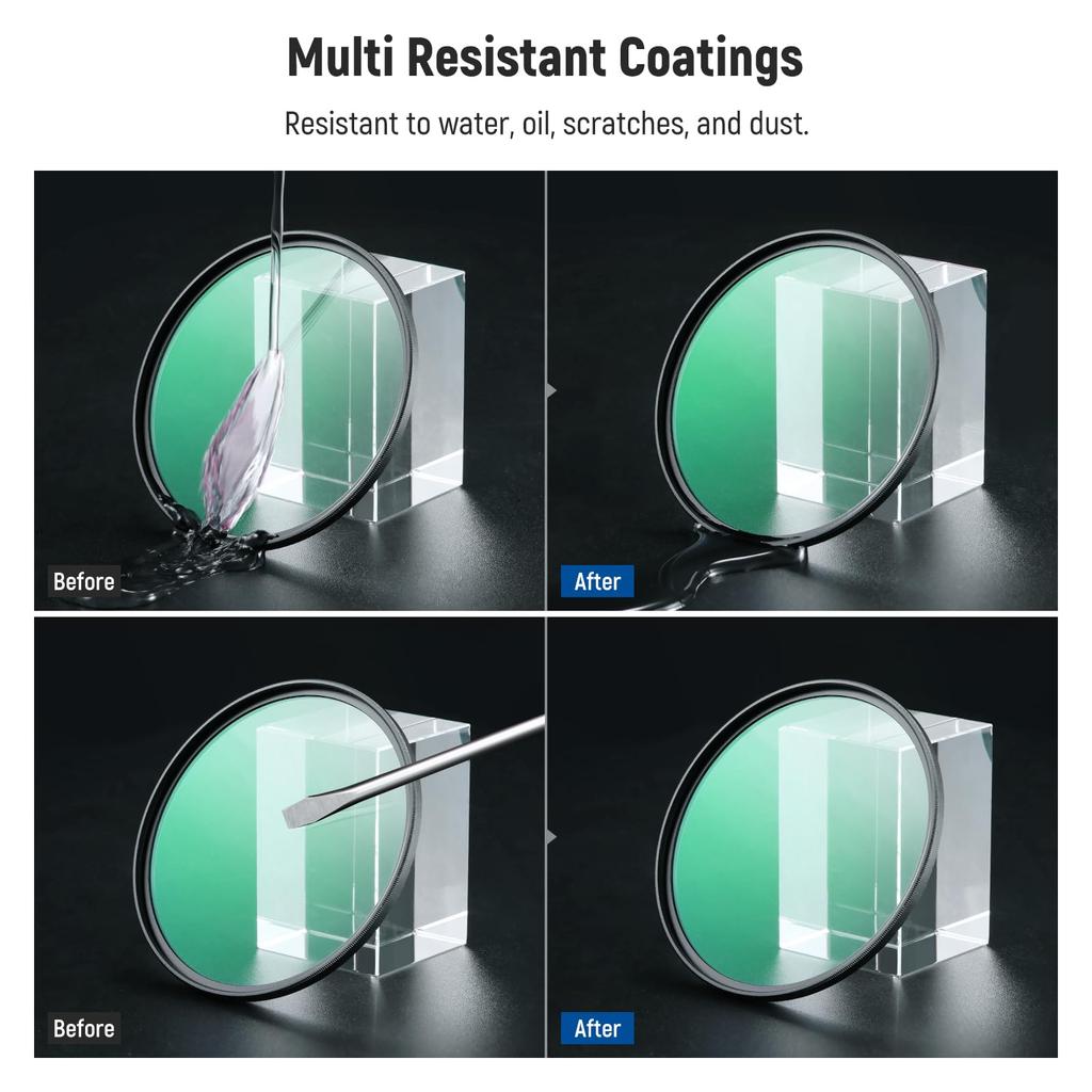 NEEWER 77mm Nero Diffusion 2 Panno di Stoccaggio Fotocamera Obiettivo Film Effetto Ultra per Filtro 1/4 e 1/8, Pezzi, Vetro Multistrato, Custodia/Pulizia Inclusa,