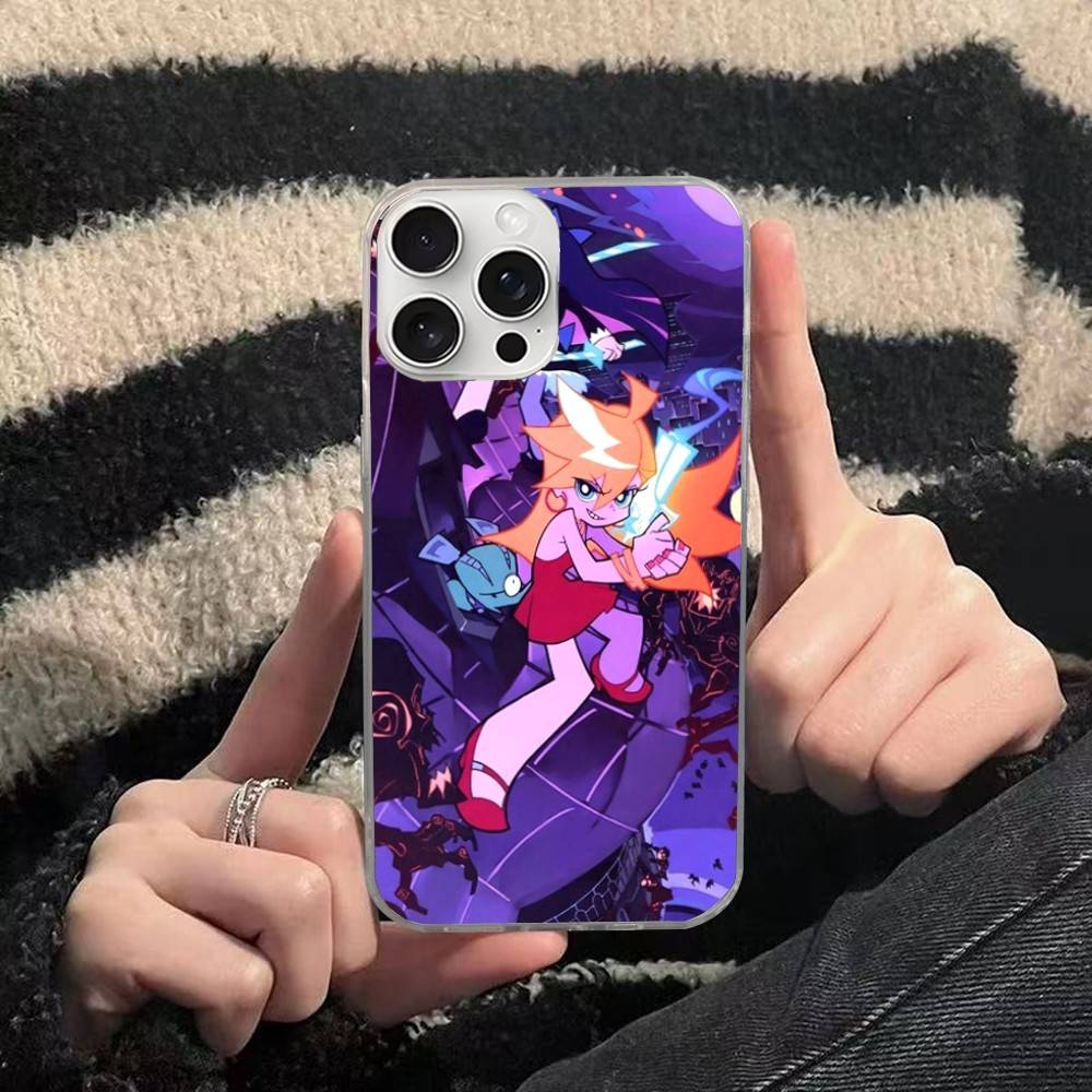 Panty Stocking G-Garterbelt For iPhone 14 Pro Max 13 17 11 16 12 15 Plus Color Water Ripple Phone Cover