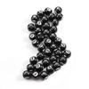 50pcs/lot Black Acrylic Billiards Shape Round Beads Beaded Accessories Spacer Loose Beads For DIY Jewelry Making Findings