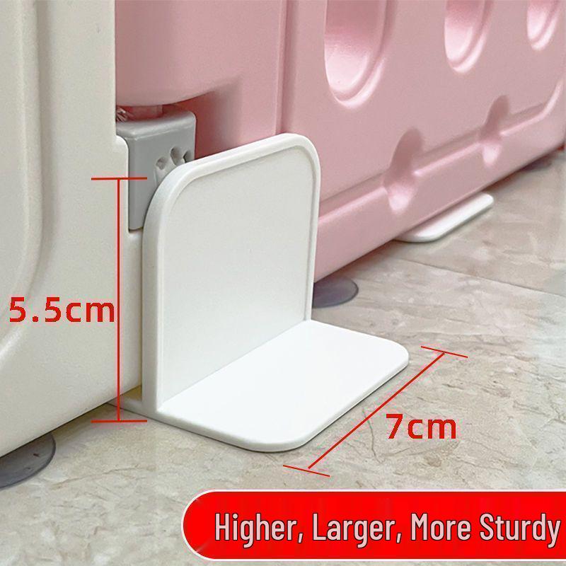 Foldable Baby & Child Play Fence with Non-slip Mat, Strong Suction Base, and Reinforced Buckle Baffle