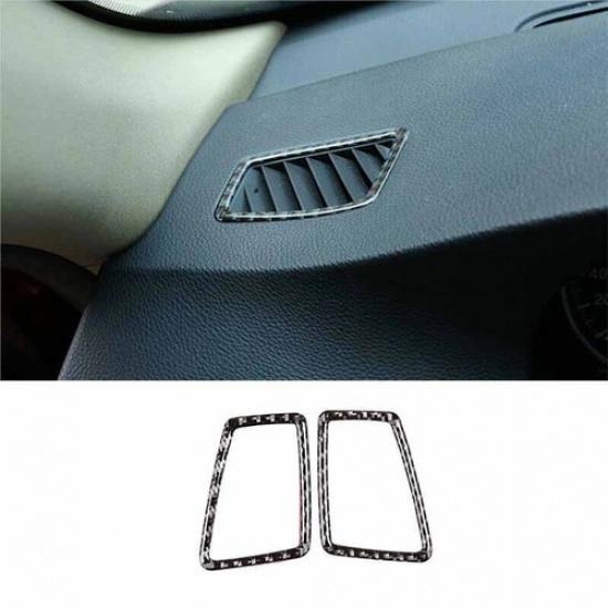 For BMW 3-Series 05-2012 Cover Trim Dashboard Side Outlet Vent Real Carbon Fiber
