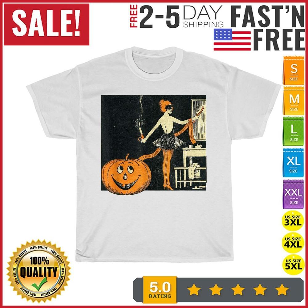 Giant Pumpkin Jack O Lantern  Vintage T Shirt Men Fashion 2023 Women T Shirt NEW