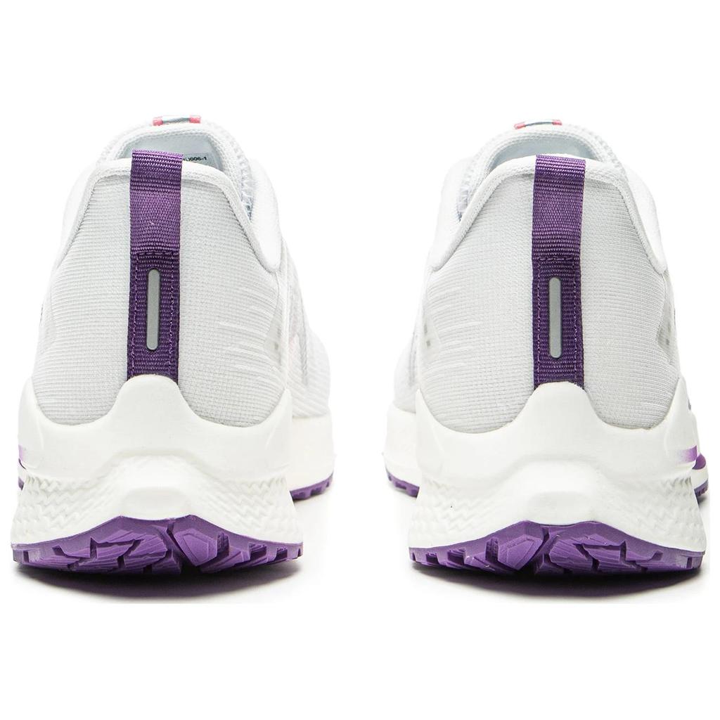Li-Ning Comfortable Versatile Non-Slip Wear-Resistant Breathable Low-Top Casual Running Shoes Women Sneaker White Purple ARBU006-1