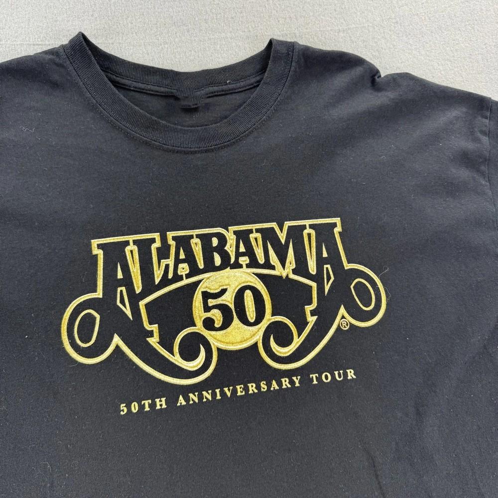 Alabama 50th Anniversary Tour Shirt Mens Black Country Band Concert BL1509 Unisex T-Shirt XL