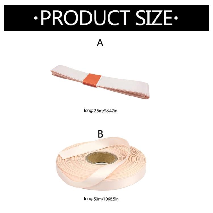 Stretchy Ballet Dance Ribbon 20mm Wide Polyester Fabric Wrapping Ribbon For Handmade Craft Clothing Sewing Project
