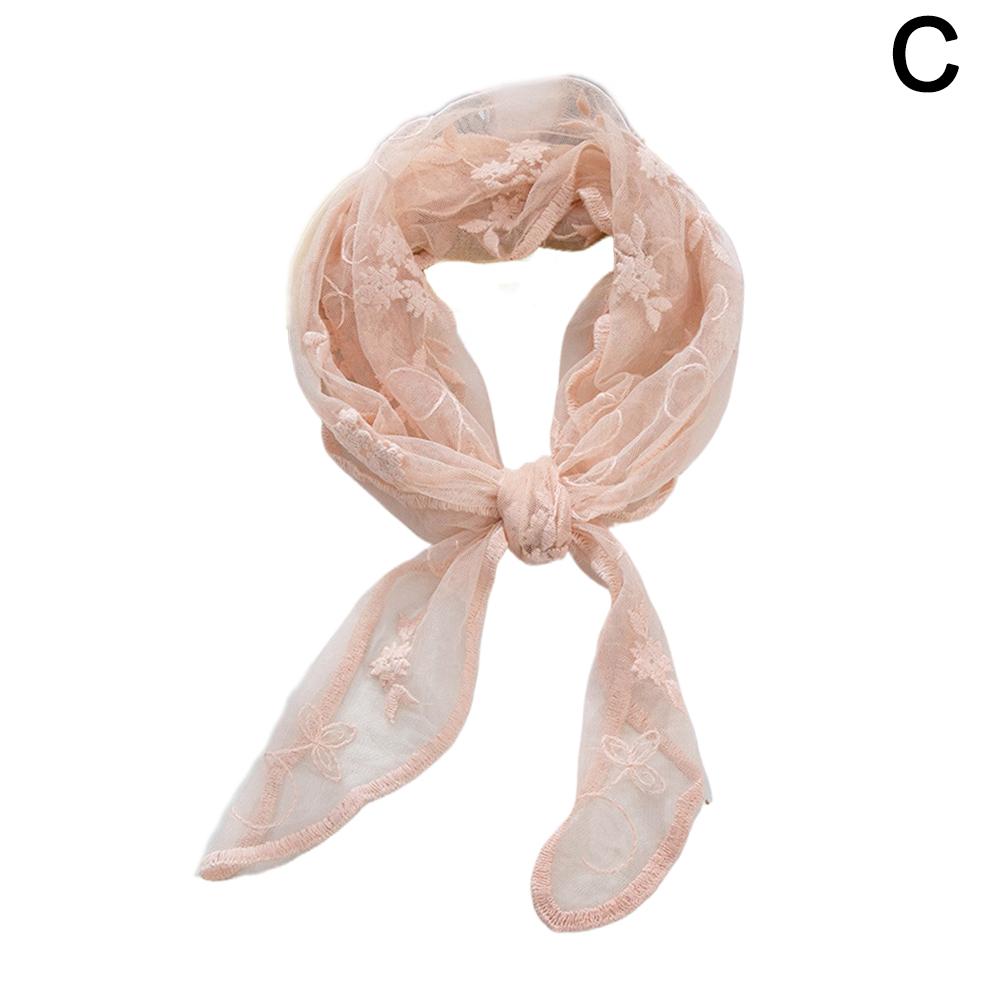 Y2k Women Narrow Long Scarf 140cm Solid Color Silk Black Bag Ribbon Headbands Choker Floral Lace Scarf Long Ribbon Scarf Shawl