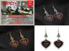 Gothic Heart Shape Alloy Earrings With Vintage Plating For Punk Style Women
