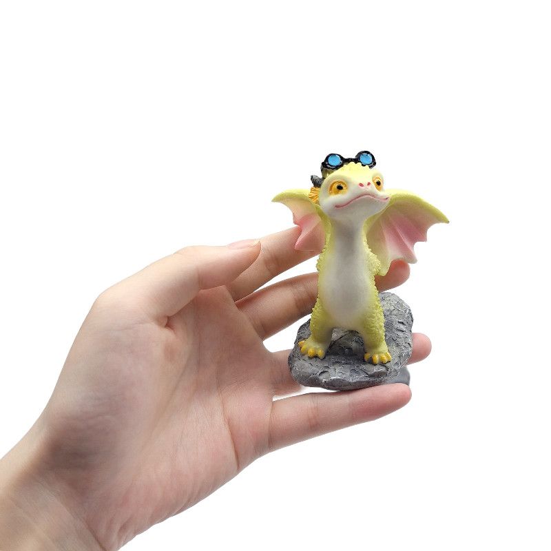 Cute Dragon Ornament Resin Miniature Statue Garden Succulents Home Bedroom Room Decoration Crafts Resin Home Decor Figurine Gift