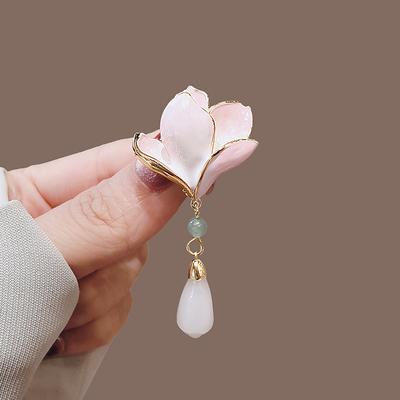 Magnolia Brosche Disc Schnalle Klassische Knopfleiste Anhänger Kleidung Zubehör Cheongsam Corsage High-End Pin Frauen