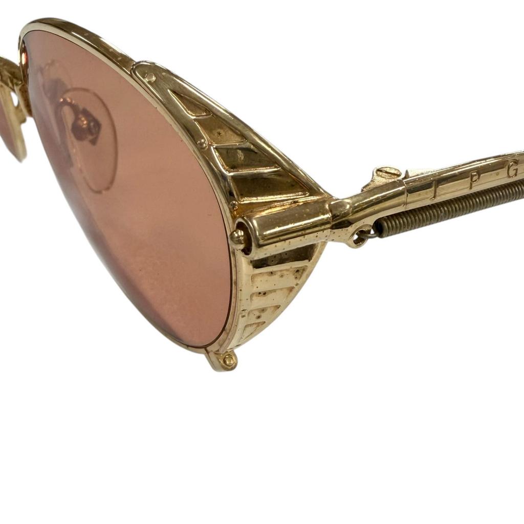 Very Good JEAN-PAUL GAULTIER sunglasses gold mens 56-4174 Used