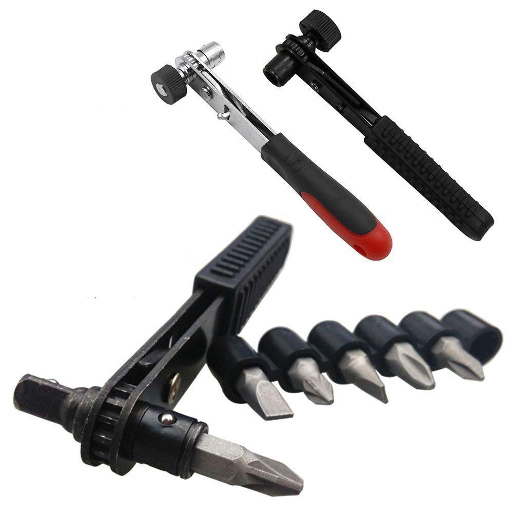 Mini Ratchet Wrench 1/4 Socket Wrench Screw Hex Shank Drill Bit Ratchet Driver Tools For Nut Socket Portable Repair Hand Tool