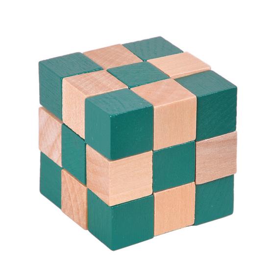 Wooden Dragons Wagging Tail Cubic Puzzles Kongming Lock Brain Teaser Kids Toy