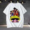 Dragon Ball Animation Derivatives Goku Vegeta Buu Frieza Printed Short Sleeve T-shirt Unisex's and Women's Fashion Cotton Top