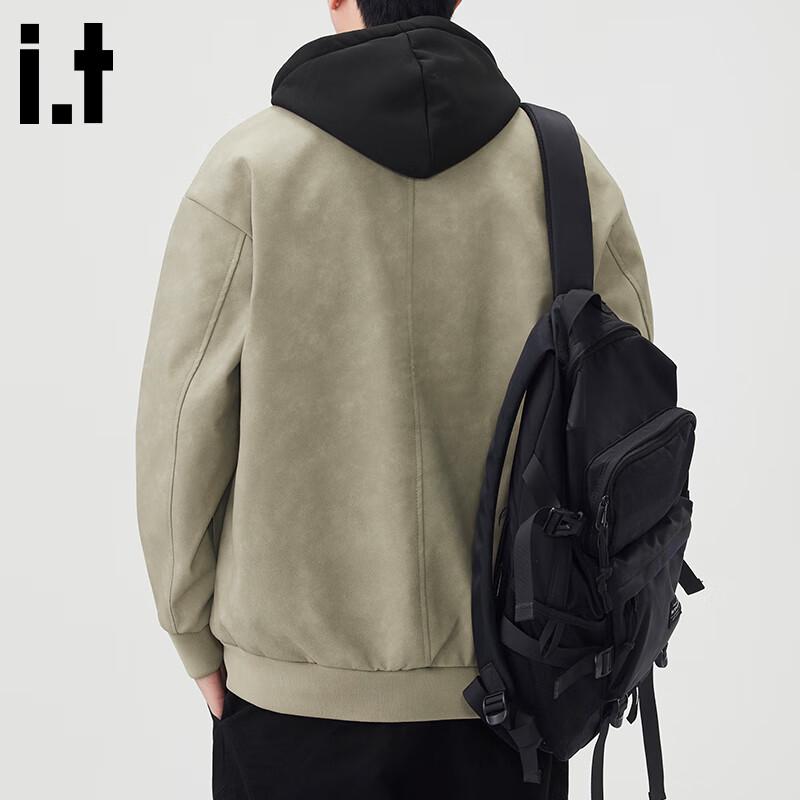 :CHOCOOLATEit Herren Kapuzenjacke im amerikanischen Stil mit Patchwork