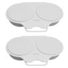 Kitchen Microwave Oven Round Shape Egg Steamer Cooking Mold Egg Poacher 2Cavity Nonstick Poached Egg Maker with Lid Kitchen Tool