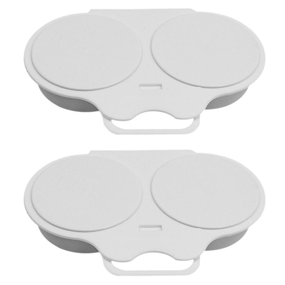 Kitchen Microwave Oven Round Shape Egg Steamer Cooking Mold Egg Poacher 2Cavity Nonstick Poached Egg Maker with Lid Kitchen Tool
