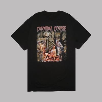 Cannibal Corpse Kurzarm Bedrucktes Rundhals Retro Baumwoll-T-Shirt Sommer Atmungsaktiv Hip Pop T-Shirt Top Y2K Hip Pop Unisex