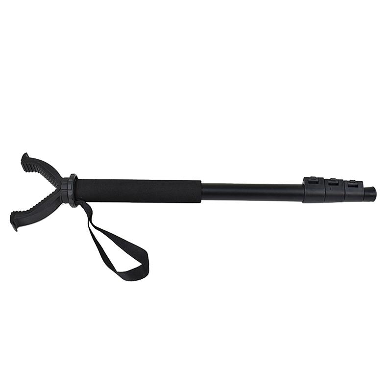 Portable Aluminum Shooting Rest Monopod With V Yoke Bracket Hunting V Shaped Rack Hunting Shooting Stick With Shoulder Strap