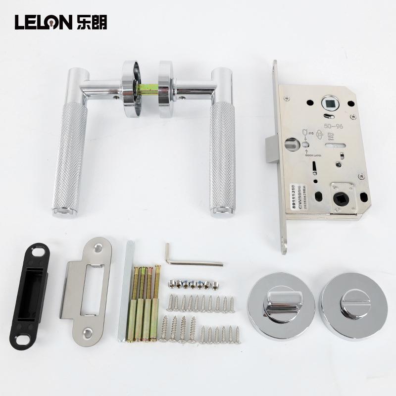 

Le Lang Zinc Alloy Knurled Door Lock with Solid Twist Handle, Available in Multiple Colors for Indoor Wooden Room Doors.