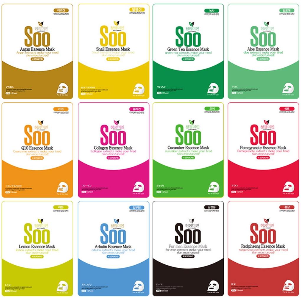 Clean Beauty Essence Mask Pack 10 Sheets, 12 Types To Choose from