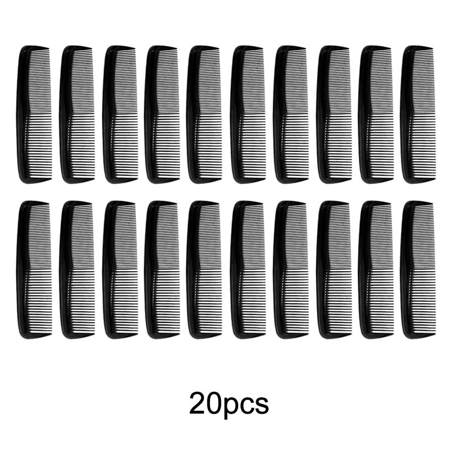 12pcs portable plastic anti-static double-sided dense toothed hair combs salon hair comb tools Special for real hair wigs