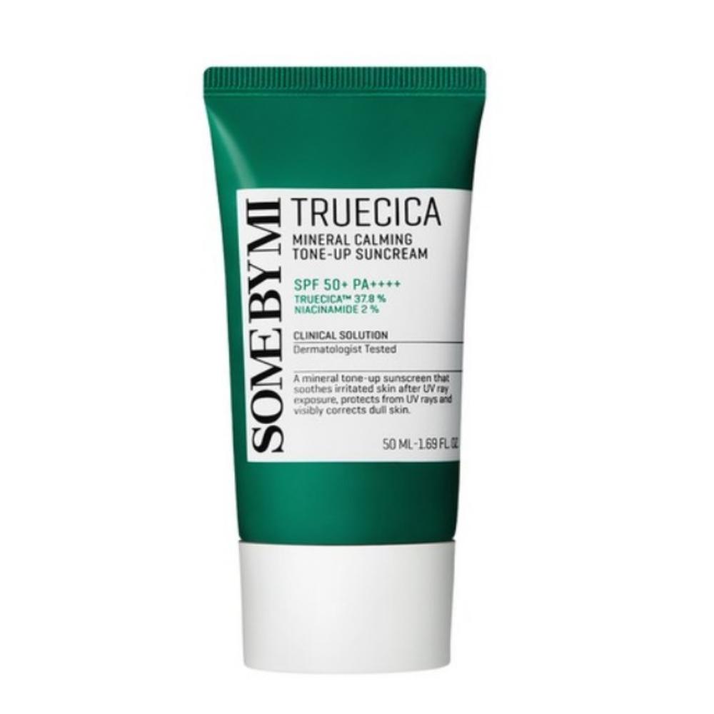 SOME BY MI Truecica Mineral Calming Tone-Up Sunscreen SPF50+ PA++++ Brightening & Soothing Sun Cream 50ml