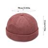 Vintage Brimless Dome Hats Unisex Fashionable No-Brim Cap Stylish Headwear for All Seasons Skullies Beanie Solid  Docker Cap