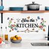 Cartoon Kitchen Food Wall Stickers DIY Vegetables Fruits Quotes Wall Decals Peel And Stick Refrigerator Door Stickers for Dining Room