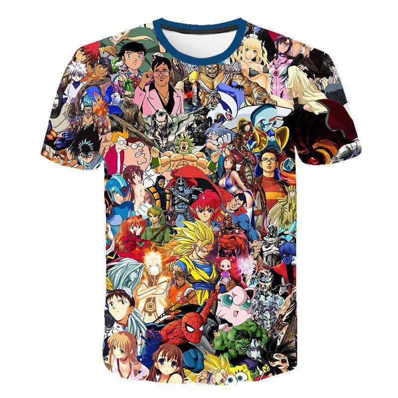 2026 Sommer Dragon Ball Retro Fitness T-shirt Herre Oversized 3D Printet Kortærmet Familie Unisex Børns Sports T-shirt