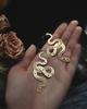 New Creative Gothic Large Hollowed-out Spirit Snake Stars Moon Stainless Steel Dangle Earrings for Women Hallowmas Jewelry Gifts