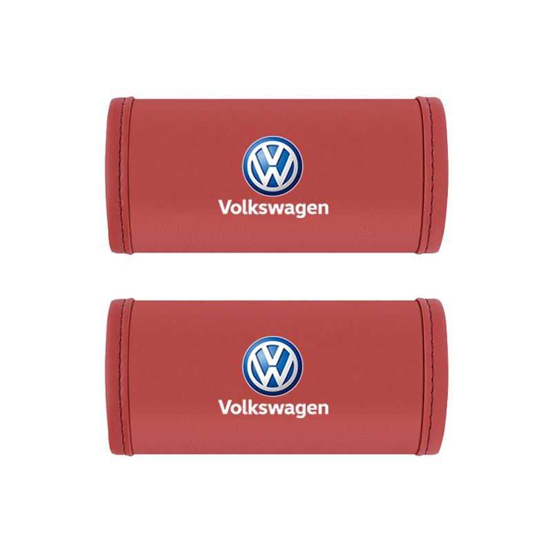 2Pc Car Anti Slip Pull Glove Car Interior Leather Handle Protector Cover For Volkswagen VW Golf T5 ID3 T-ROC Atlas T-Cross Jetta Zh2