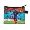Borsa cambio per bambini stella del calcio Borsa porta carte portatile Borsa porta monete chiavi in poliestere Borsa a pochette
