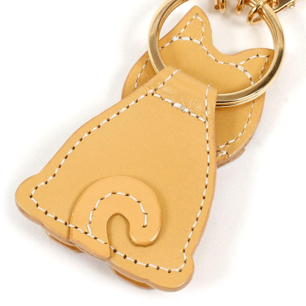 Kitamura Shiba Inu Keychain with Standing and Moving Face, NH0861, Women's, CamelWhite [Brown] 61901, One Size [Please delete everything after the