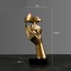Abstract Art Woman Face Statue with Strong Texture for Office Home Decoration