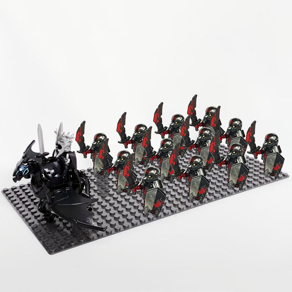 13PCS/lot Dark King Sauron Angmar of Orcs and Uruk Hai Elf Archers Army Mini Figures With Weapons  Building Bricks Blocks Toys