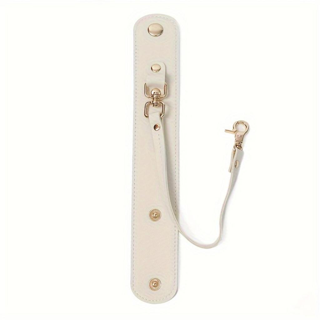 2 st bärbar remhållare med spänne för kvinnor, strand, utomhus, påknäppbar läderhandskehållare för handväska, hatt, handduk