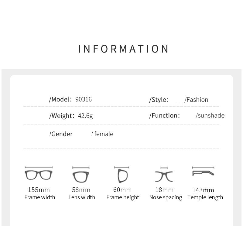 Xiaomi Fashionable High-end Sunglasses Trendy High-end Large Frame Uv Anti-light Glasses For Women 90316