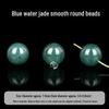 Natural Hetian Ice Blue Jade Beads for Men's/Women's Bracelets & Necklaces - High Ice Grade