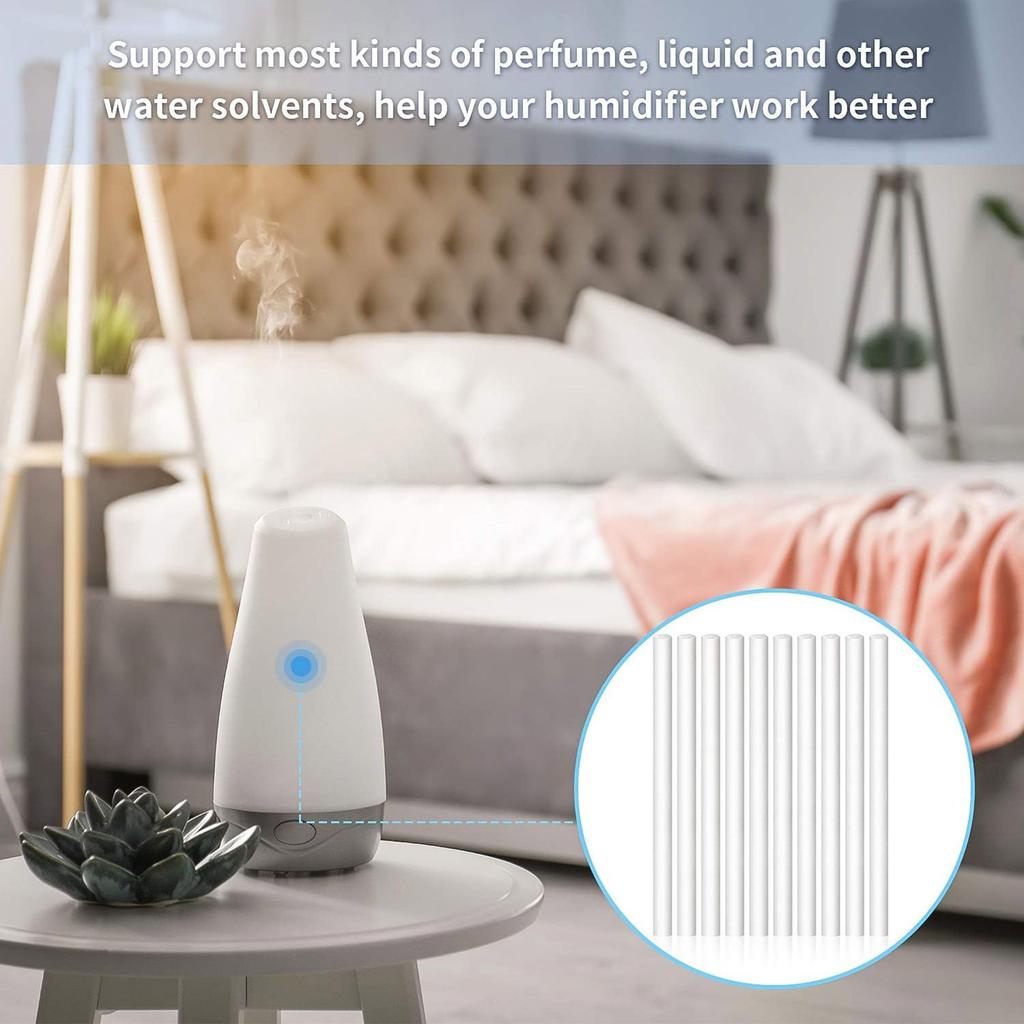 40pcs Humidifier Filter Cotton Sticks for Travel Aromatherapies Tampons Wands Humidifier Refills for Office and Bedroom