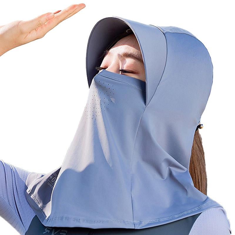 Full Face Mask, Hat, Cycling Sunscreen Mask, Integrated Neck Protection, Women's, Summer, 2025 New Model, UV Protection, Neck Covering
