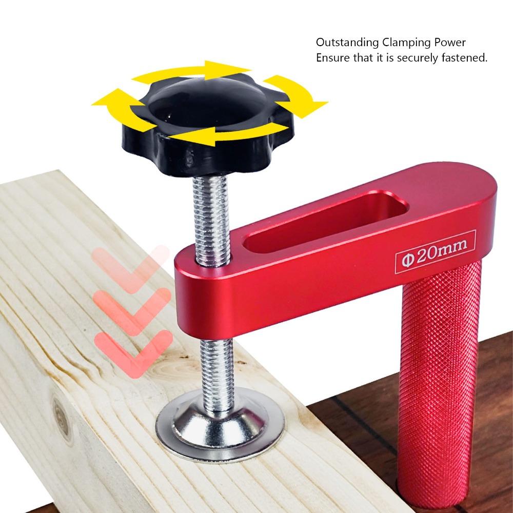 2pcs Aluminium Alloy Bench Dog Clamp 20mm Diameter Bench Dogs Hole Hole Clamp  For Woodworking