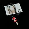 Elegant Cat's Eye Fox Pendant Necklace: Autumn/Winter Stylish Sweater Chain for Women