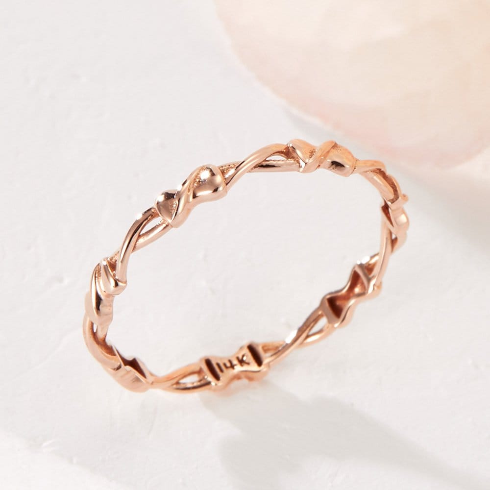 [Bnbgold] 14K Ribbon Twisted All-Band Ring Srs41742