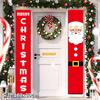 180x30cm Merry Christmas Couplet On Door Banners Party Decorative Porch Flag Oxford Cloth for Home Porch Outdoor Xmas Hanging Ornaments Supplies