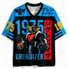Neu Herren Damen 2026 Anime Mazinger Grendizer Trikot Sommer Fußballshirt Lässiges Sport T-Shirt Oberteile