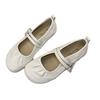 Super Soft Flat Bottom Shallow Mouth Mary Jane Shoes Women's 2025 Summer New Retro One-word Buckle with Pleated Ballet Dancing Shoes
