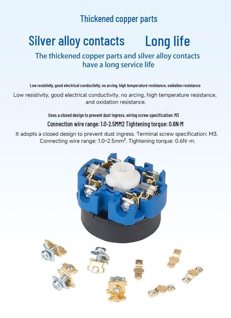 Zhuochao SZW26-20/B303.3 Self-Resetting Three-Position Changeover Switch