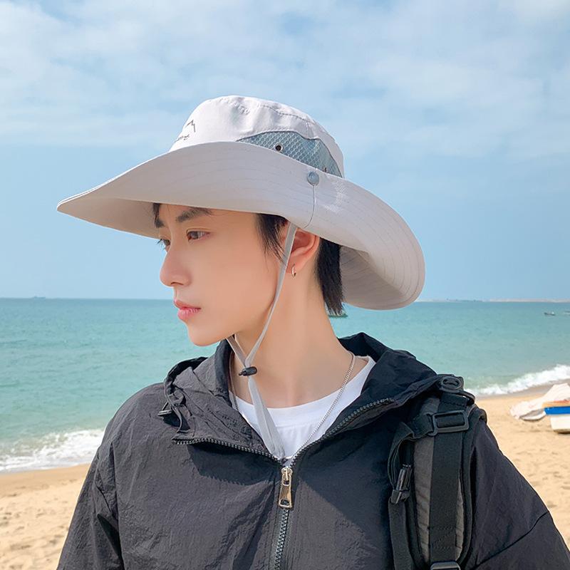 

9238 Outdoor mountaineering fishing sun protection sun hat summer versatile breathable sun hat men s big eaves bucket hat